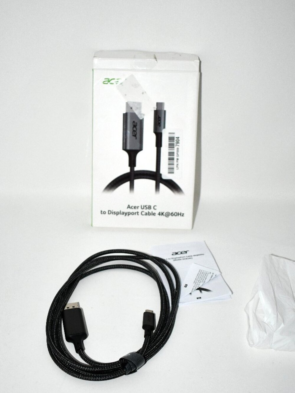 Acer USB-C to DisplayPort Cable, 6.6FT, 4K 60Hz 2K 165Hz Thunderbolt, NWT
